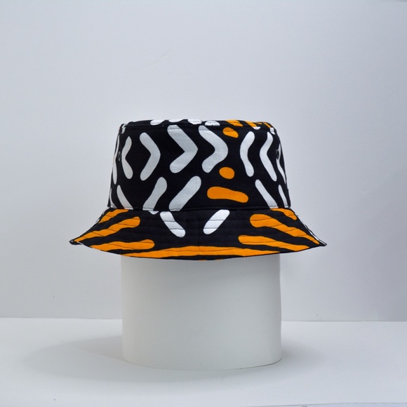 MoldHerMighty Accessories Bucket Hat African Print Black And White